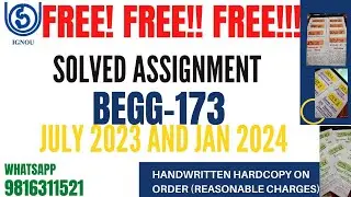 BEGG173 2023 24 SOLVED ASSIGNEMNT FOR FREE 9816311521