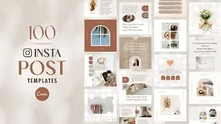Instagram Post Templates Canva Shadow - CTA Notification Contents Marketing Feed Social Media
