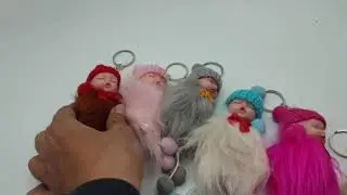 khanaan.pk - Sleeping Baby Colorful Fur Key Chain for Keys for Women