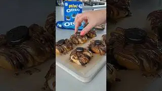 Nutella and oreo puff Pastry swirls 😋#shorts