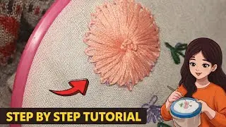 How to make this laizy daisy stitch flower/लेज़ी डेजी फ्लावर कैसे बनाएं// step by step guiddence 