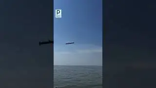 Russian Kh-101 cruise missile flight over the Caspian Sea on July 8.