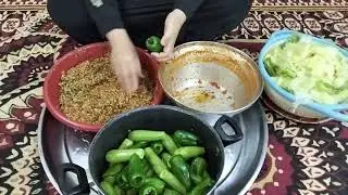 روتين كامل🫑محشي مشكل 😋 وفراخ 🍗 وملوخيه ناشفه ودخلت الشقه اتصدمت 🥺