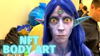 The First NFT Body Art for the First world NFT Shop in Dubai  [ 4K 60 fps ]