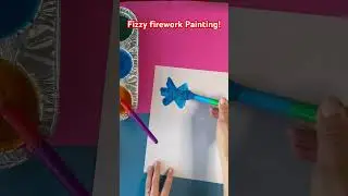 FIZZY FIREWORK PAINTING 🎆🎉 #newyears #crafts #paintingideas #fireworks #scienceexperiment
