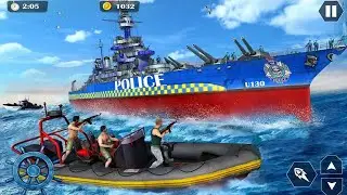 Police Speed Boat Gangster Chase:police Boat Crime Shooting games:Android GamePlay
