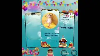Birthday Invitation Video | Letest  Birthday Party Invitation Template  | Invito AI-1154