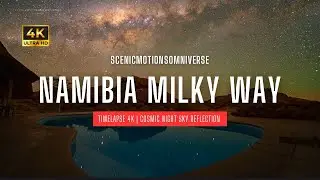 ✨ Namibia Milky Way Timelapse 4K | Cosmic Night Sky Reflection 🌌