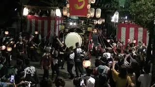 2024年　くわな石取祭　試楽　第十組　立坂神社参拝　馬道