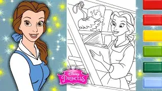 Princess Belle Coloring Video #12 | Disney Beauty And The Beast Princess Belle Coloring Page