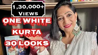 30 stylish looks with 1 white kurta| पुराने कुरते को कैसे style करे #thehopestory #reuseoldkurta