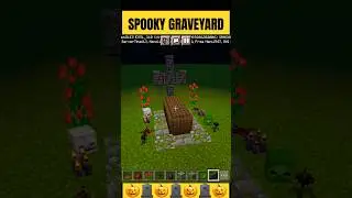 SPOOKY GRAVEYARD IN MINECRAFT || MINECRAFT BUILD HACKS || MINECRAFT HACKS || HALLOWEEN BUILD HACKS |