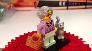 Lego 71002 Seriess 11 Minifigure #14 Grandma and Cat Bump or Dot Code
