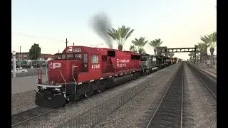 PLAYING TRAIN SIMULATOR WITH A BNSF CHRISTMAS DOUBLE STACKS TRAIN