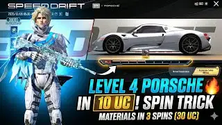 10 UC PORSCHE TRICK ?! 😱 Level 4 in 1 Spin (BGMI Speed Drift) 