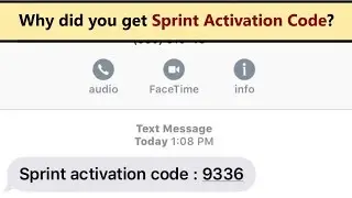 Sprint activation code text - why did you get it?