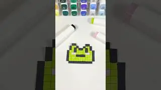 Mini Pixel Art Idea 🐸 #art #pixelart #pixelartideas #cute #drawing #artideas #pixel