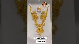 #22k Bridal Full Gold Necklace set with everything| #viral #trending #full set ❤️