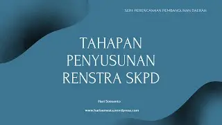 TAHAPAN PENYUSUNAN RENSTRA SKPD