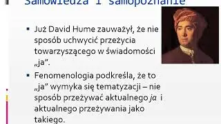 Filozofia umysłu I, wykład 13: Introspekcja i samowiedza. Samowiedza i samopoznanie&hellip;