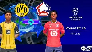 Borussia Dortmund Vs LOSC  | UEFA Champions League | Round Of 16 | FC Mobile 25 | Gameplay |