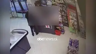 Grabitet nj&euml; market n&euml; Tiran&euml;/ Autori i maskuar, me thik&euml; n&euml; dor&euml; k&euml;rc&euml;non shit&euml;sen dhe merr parat&euml;