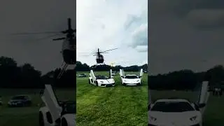 Lamborghini x2 + Helicopter = Billionaire Lifestyle! 🚁🔥#Lamborghini #LuxuryLifestyle#RichVibes#yt