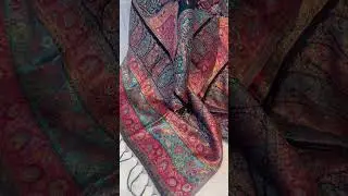Black Kani Jamawar Silk Dupatta  #imperialweaves #kashmiridupatta #pashminasilk #kanidupatta
