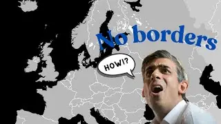Pointing at EVERY European country WITHOUT borders