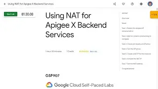 Using NAT for Apigee X Backend Services GSP907