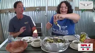 Trying steamer clams in Bay Shore