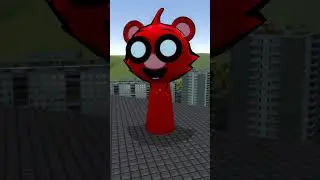 HORROR SPRUNKI YELLOW PHASE 2 SMILING CRITTER BEAR IN THE CITY Garry's mod Gmod