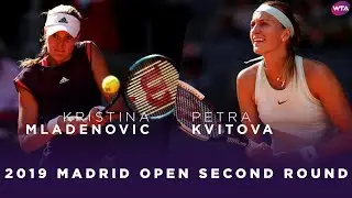 Kristina Mladenovic vs. Petra Kvitova | 2019 Madrid Open Second Round | WTA Highlights