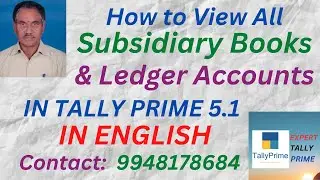 223.  Viewing  of Ledgers & Registers in Tally Prime 5.1 | ENGLISH  | Expert Tally Prime