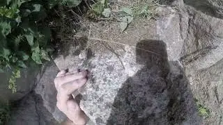 Climbing Drifter escape (HVS) in Dalkey quarry - Ireland