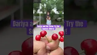 Dariya and Her Sister Try the Sourest Cherry! #gaming #drawing #puzzle #art #music #cutekids