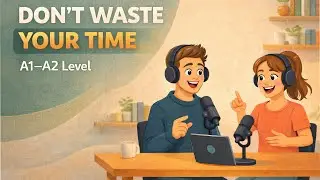 English Listening Practice: ⏳ Don't Waste Your Time! (Productivity Tips for A1-A2)