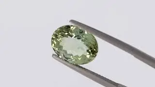 Yellow Green Tourmaline 7.45 CTS Oval Cut 13.5X10.1X7.3 MM