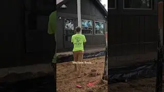 We turned this unusable area into a covered outdoor living space 🧱