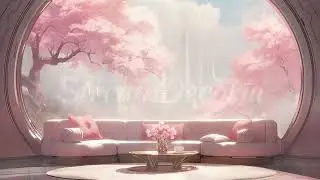 Pink Vtuber Background | Animated Stream Background | Anime Live Wallpaper | Futuristic Sakura Suite