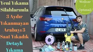 3 Aydır Yıkanmayan Seat Leonu 3 Saatte Detaylı Yıkadık / Wellcar/ Optımall/ Karcher