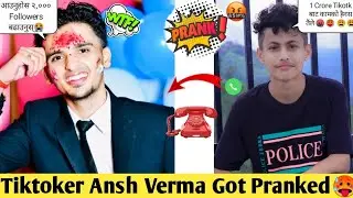 Tiktoker Ansh Verma Got Pranked🥵| Angry? | 1 Crore Reality | Shocking Reaction | Samir Bhattarai