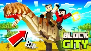 We Got TRAPPED on a DINOSAUR Island in Minecraft!