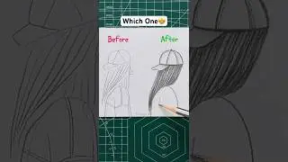 Wait for the Glow Up!😱 Girl Drawing #shorts #craft #art #drawing #satisfying