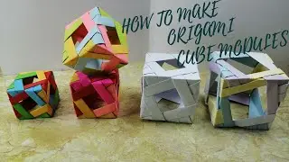 Modular Origami Cube Tutorial (12 units)