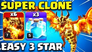 Easy 3 Star !! Th12 Super Dragon Attack Strategy | Th12 Clone Spell Super Dragon Attack