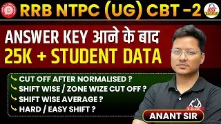 RRB NTPC 2025 | UG CBT-2 Answer Key के बाद का Analysis | 25000+ Students का Data | By Anant Sir