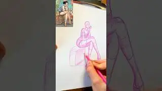 How to Draw Sitting Pose (Robin drawing)