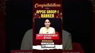 🎉Dream Achieved! Congratulations APPSC Group-1 Ranker🎓Rizwana | Merit Minds