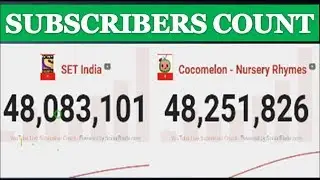 SET India vs Cocomelon Subscriber count ! Cocomelon Passing SET India